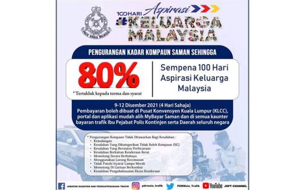 Orang Ramai 'Serbu' Kaunter Trafik