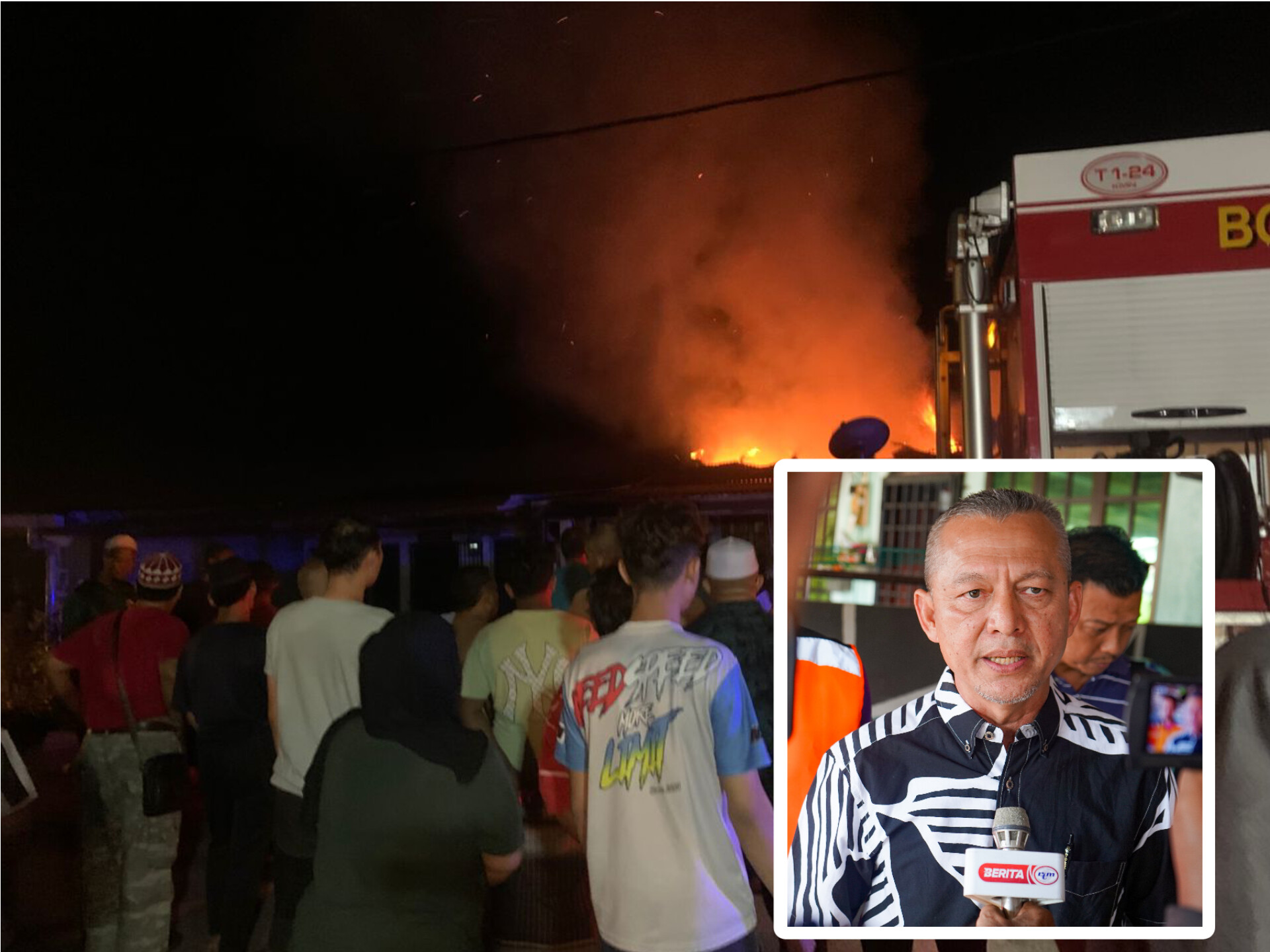 Kerajaan Negeri Salur Bantuan Segera Kepada Mangsa Kebakaran di Bukit Kuang