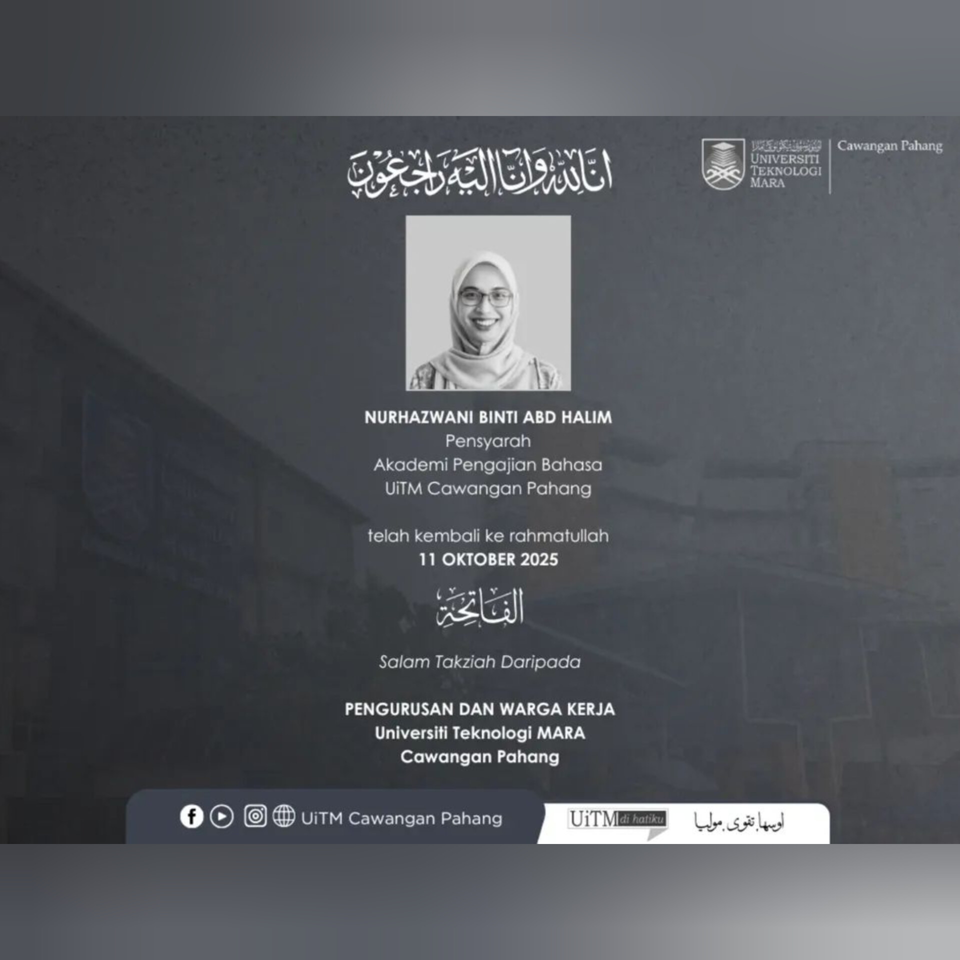 Cuti Bersama Keluarga Bertukar Tragedi, Pensyarah UiTM Ditemui Lemas