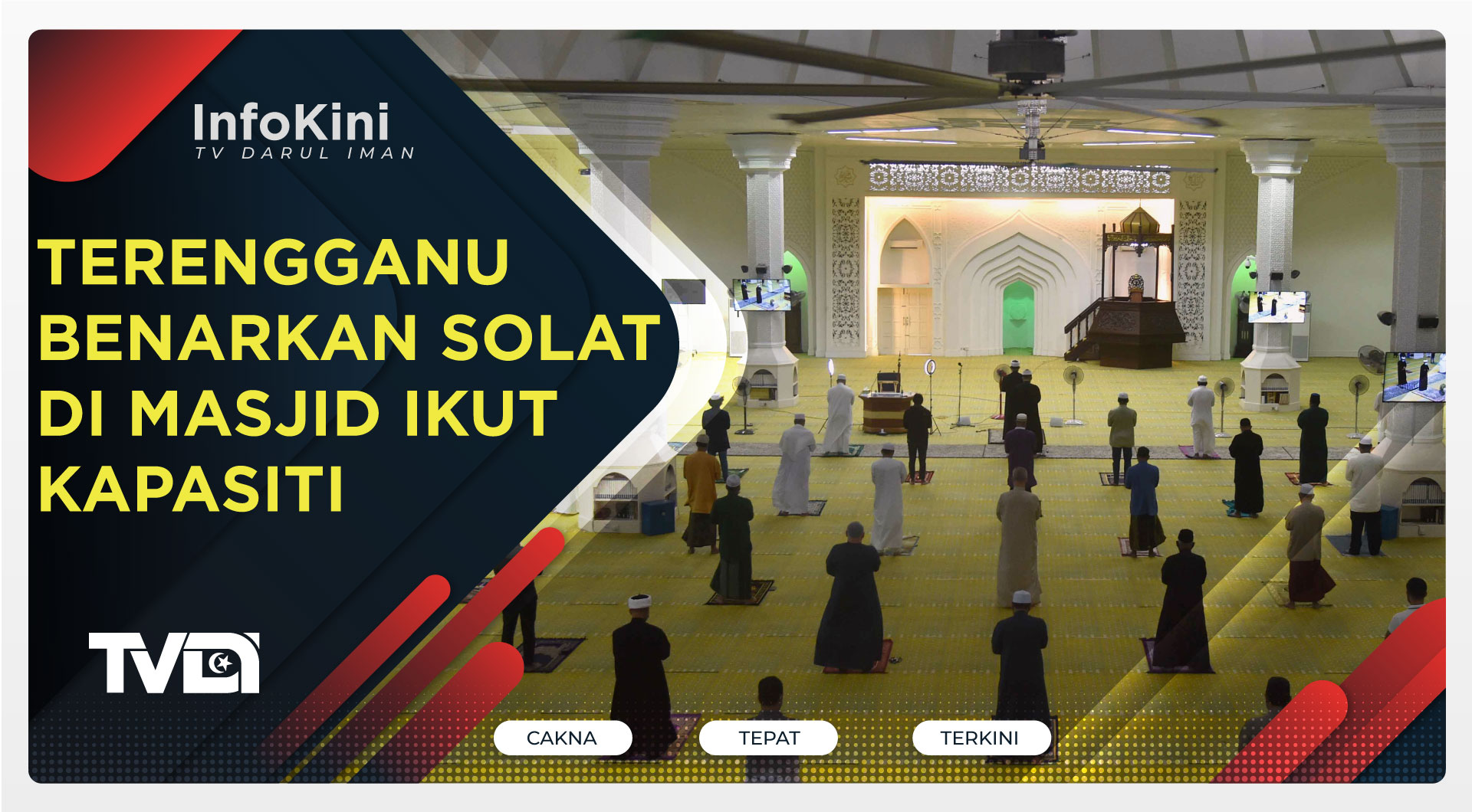 Terengganu Benarkan Solat Di Masjid Ikut Kapasiti