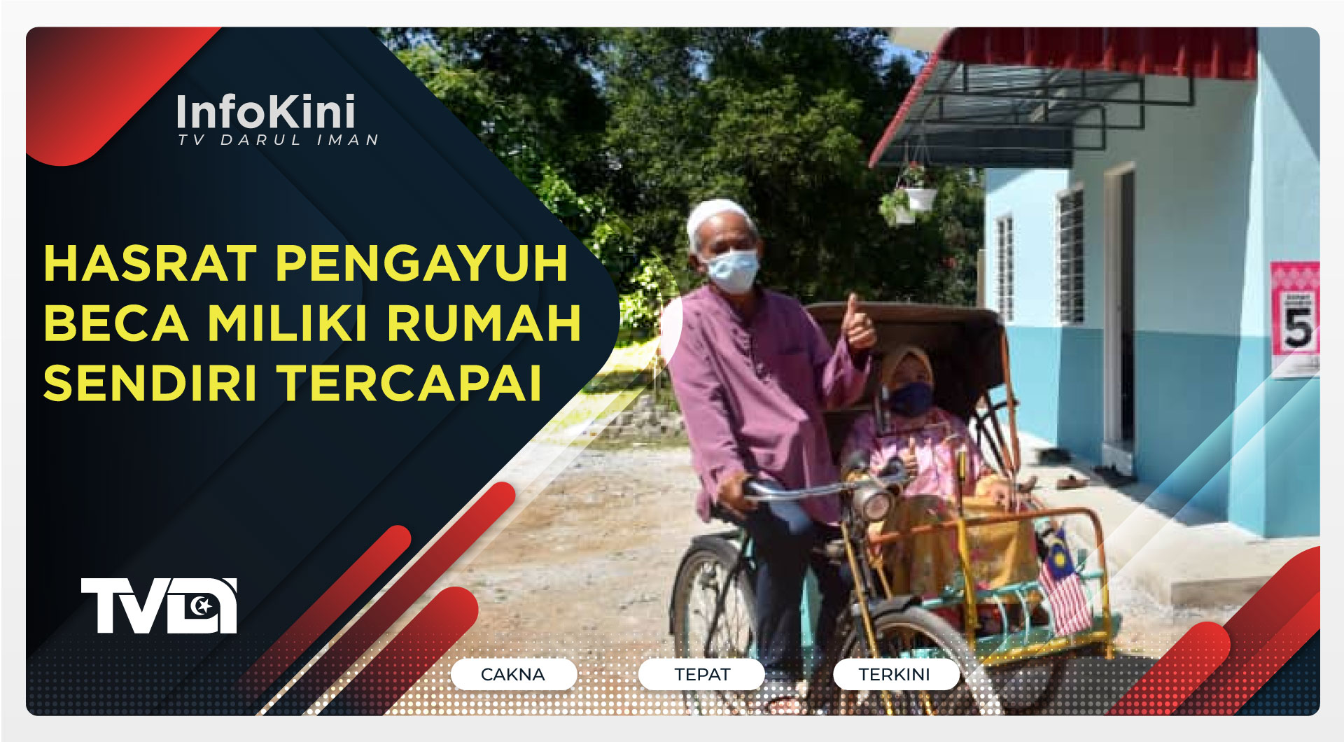 Hasrat Pengayuh Beca Miliki Rumah Sendiri Tercapai