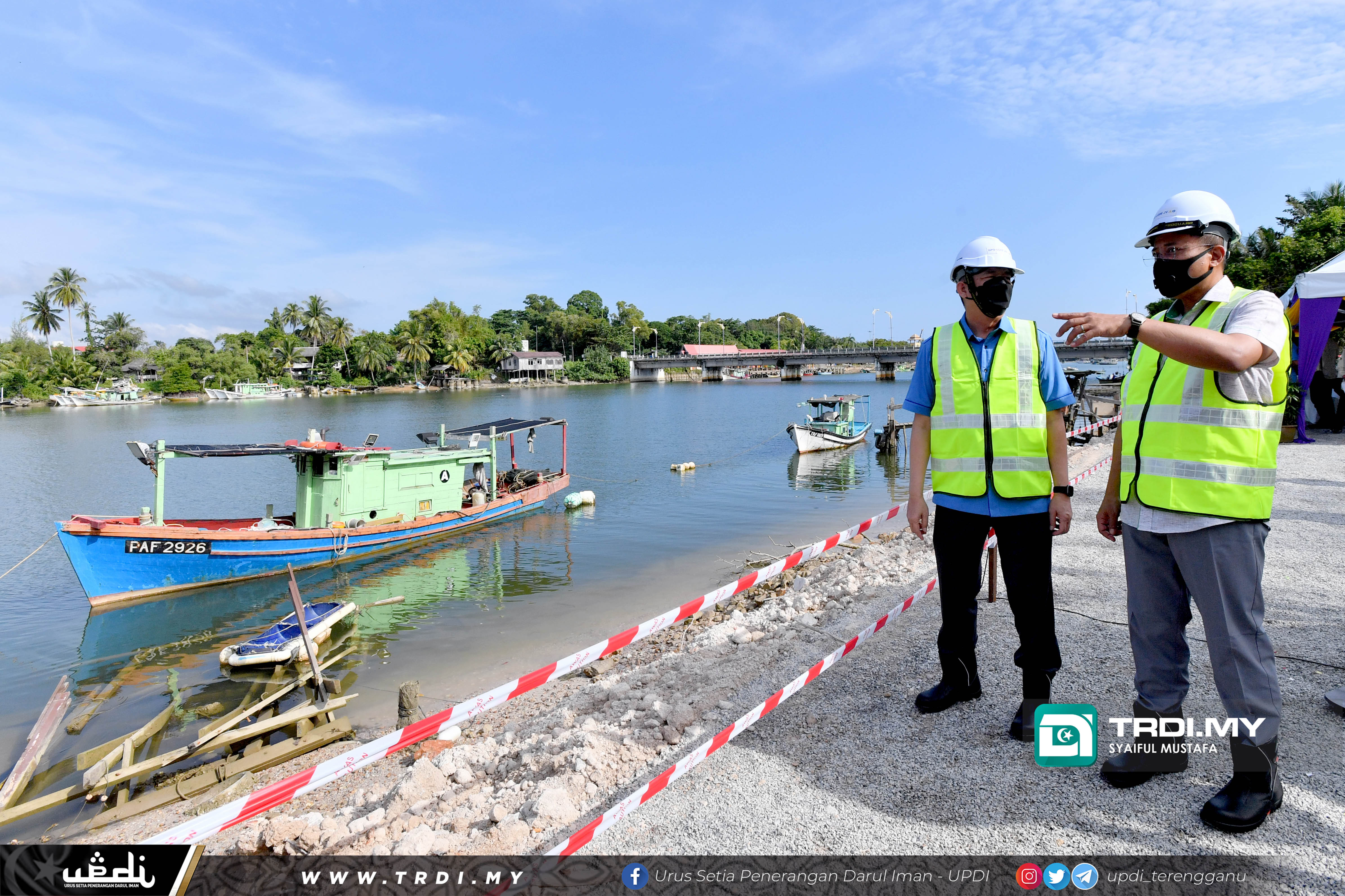 YAB Dato' Seri Dr Ahmad Samsuri Mokhtar, Menteri Besar Terengganu menghadiri Majlis Pecah Tanah Bagi Jambatan Marang