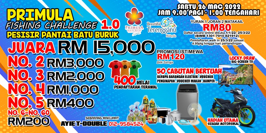 Primula ‘Fishing Challenge 1.0’ Tawar Hadiah Lumayan
