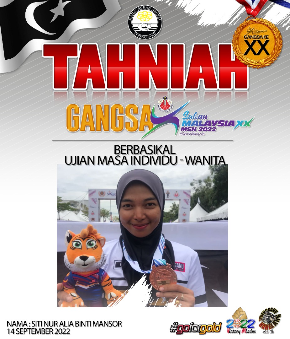 SUKMA 2022: Alia Sumbang Pingat Pertama Terengganu