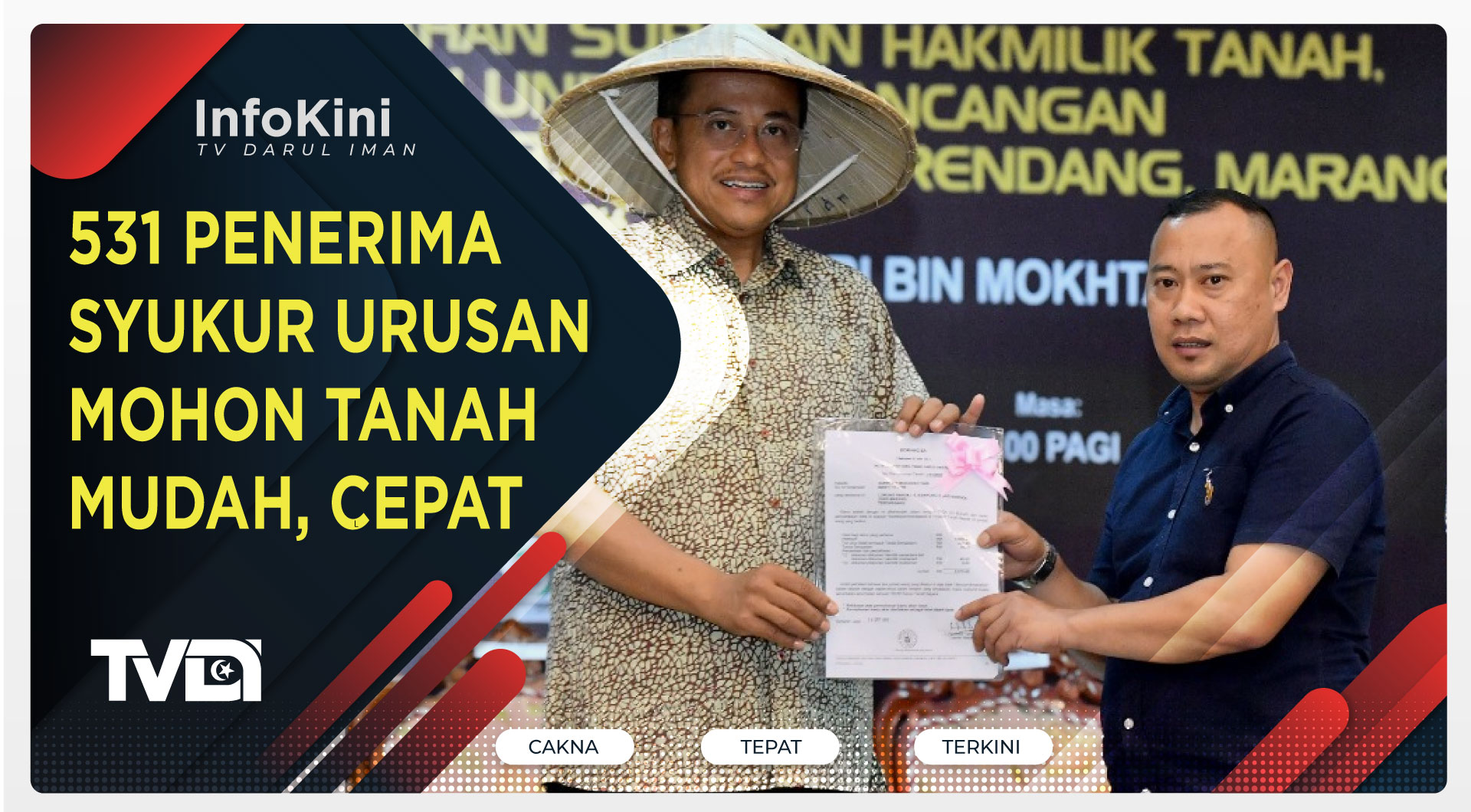 531 Penerima Syukur Urusan Mohon Tanah Mudah, Cepat