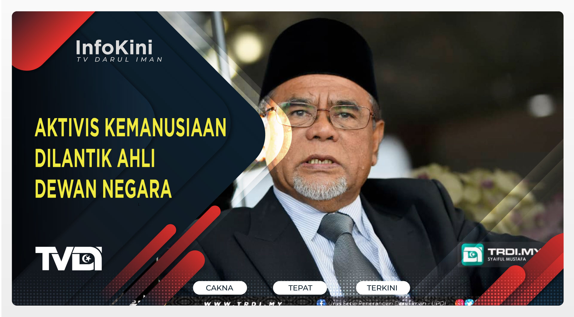 Aktivis Kemanusiaan Dilantik Ahli Dewan Negara