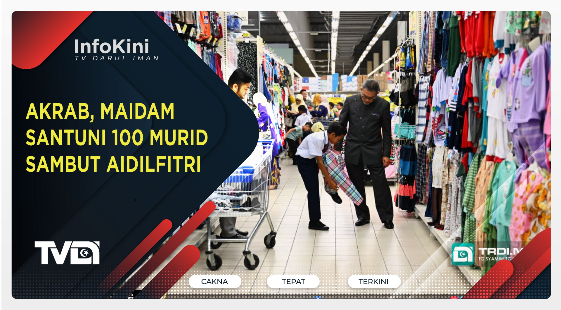 AKRAB, MAIDAM Santuni 100 Murid Sambut Aidilfitri