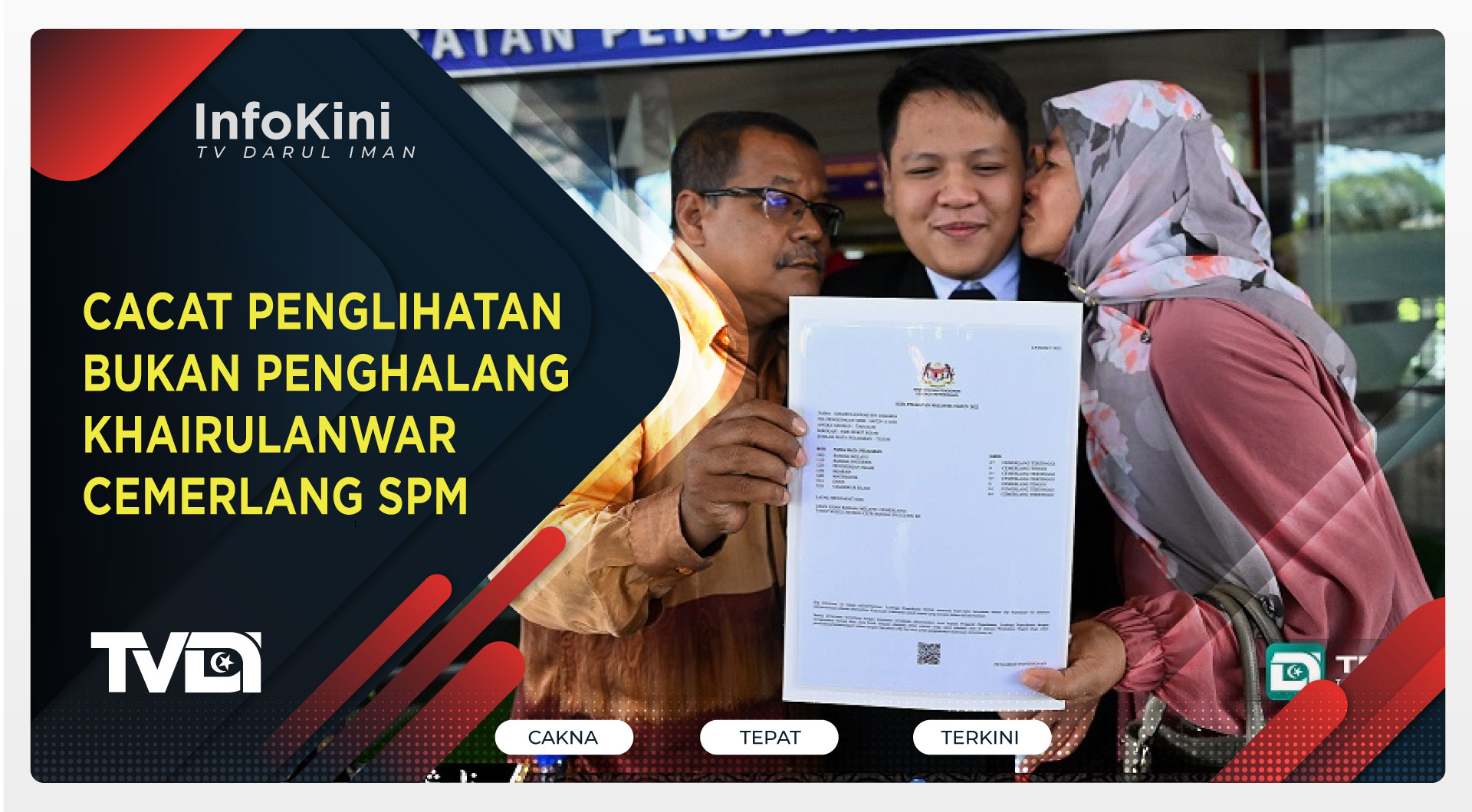 Cacat Penglihatan Bukan Penghalang Khairulanwar Cemerlang SPM