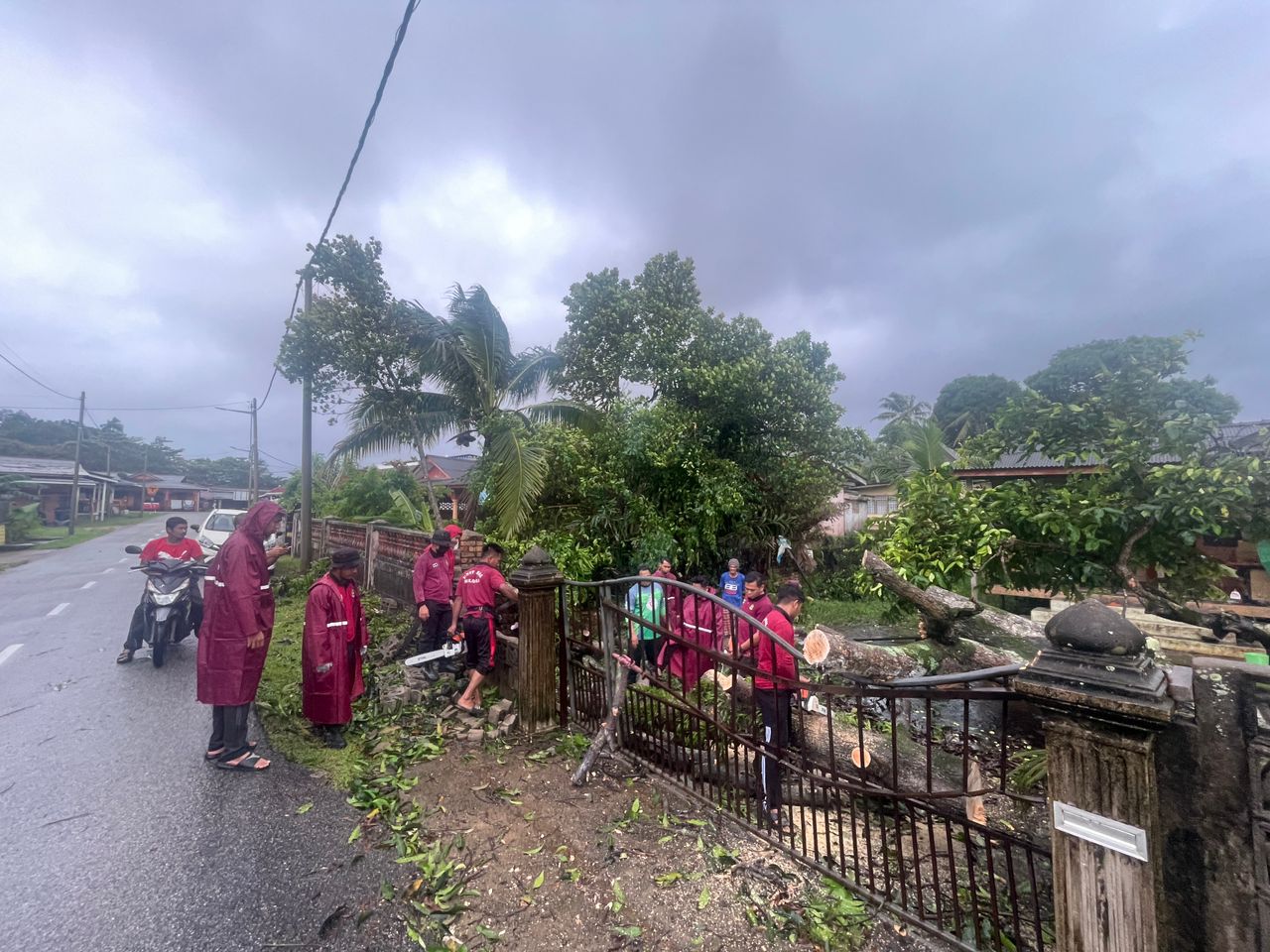 Jabatan Amal Dungun Bantu Alih Pokok Tumbang