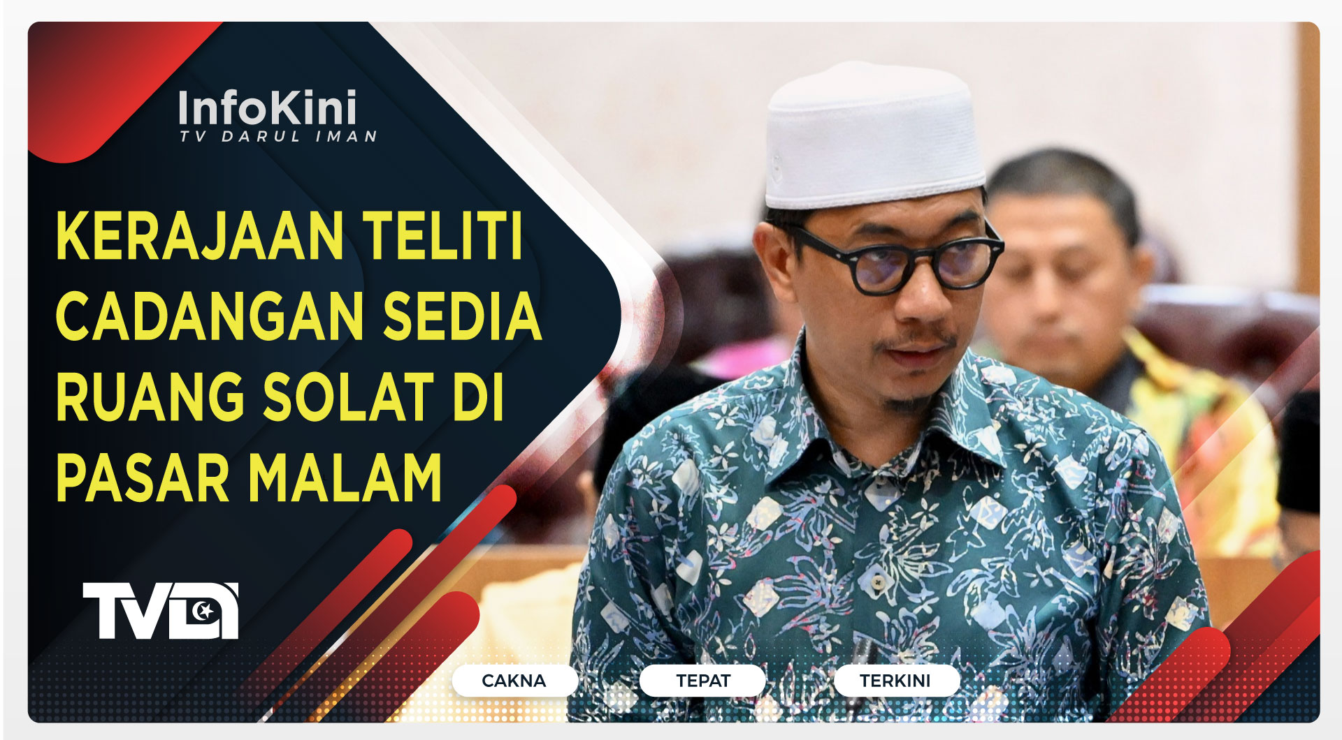 Video title Kerajaan Teliti Cadangan Sedia Ruang Solat di Pasar Malam