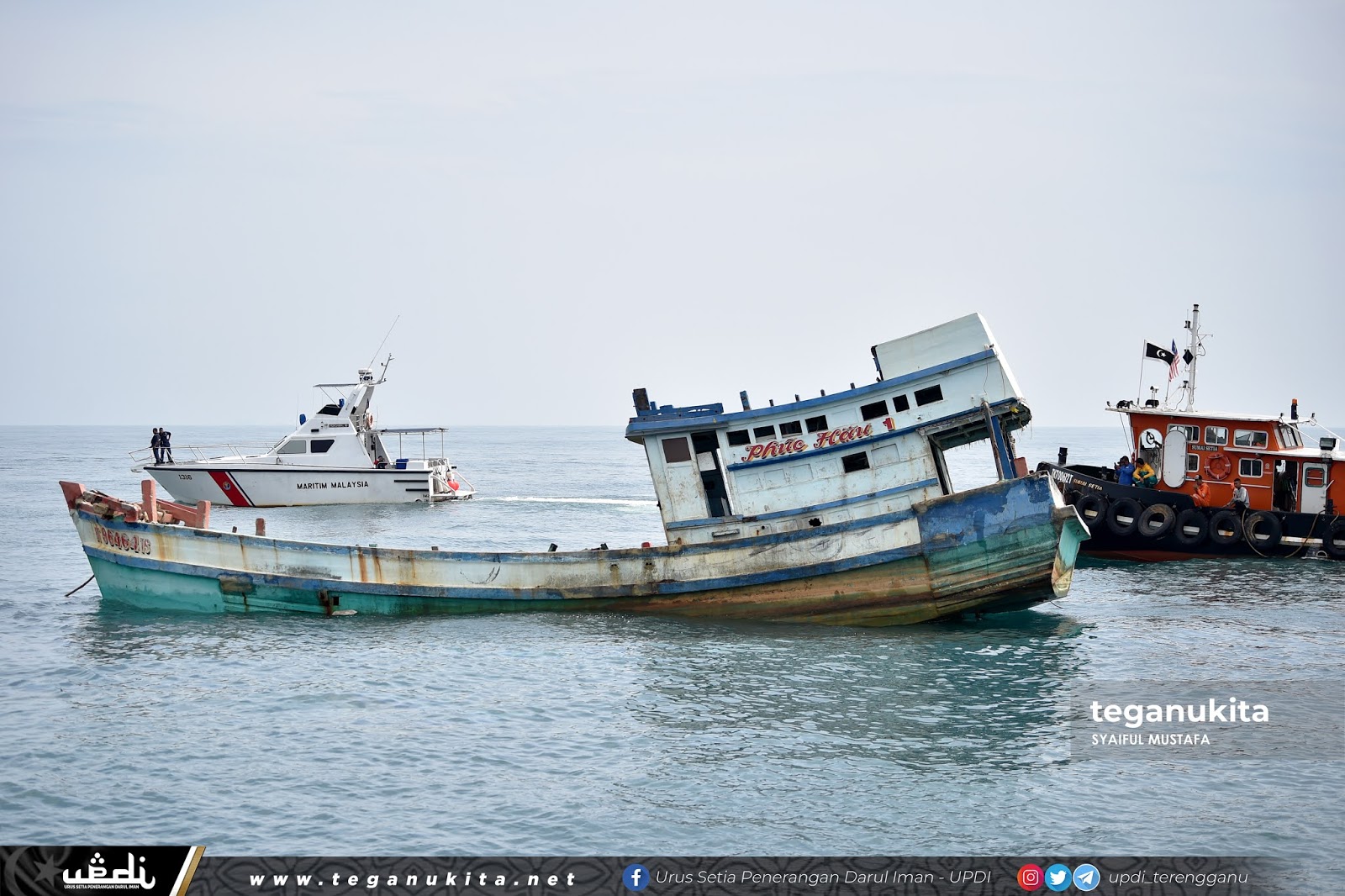 APMM Terengganu Tenggelamkan Bot Vietnam Jadi Tukun Tiruan