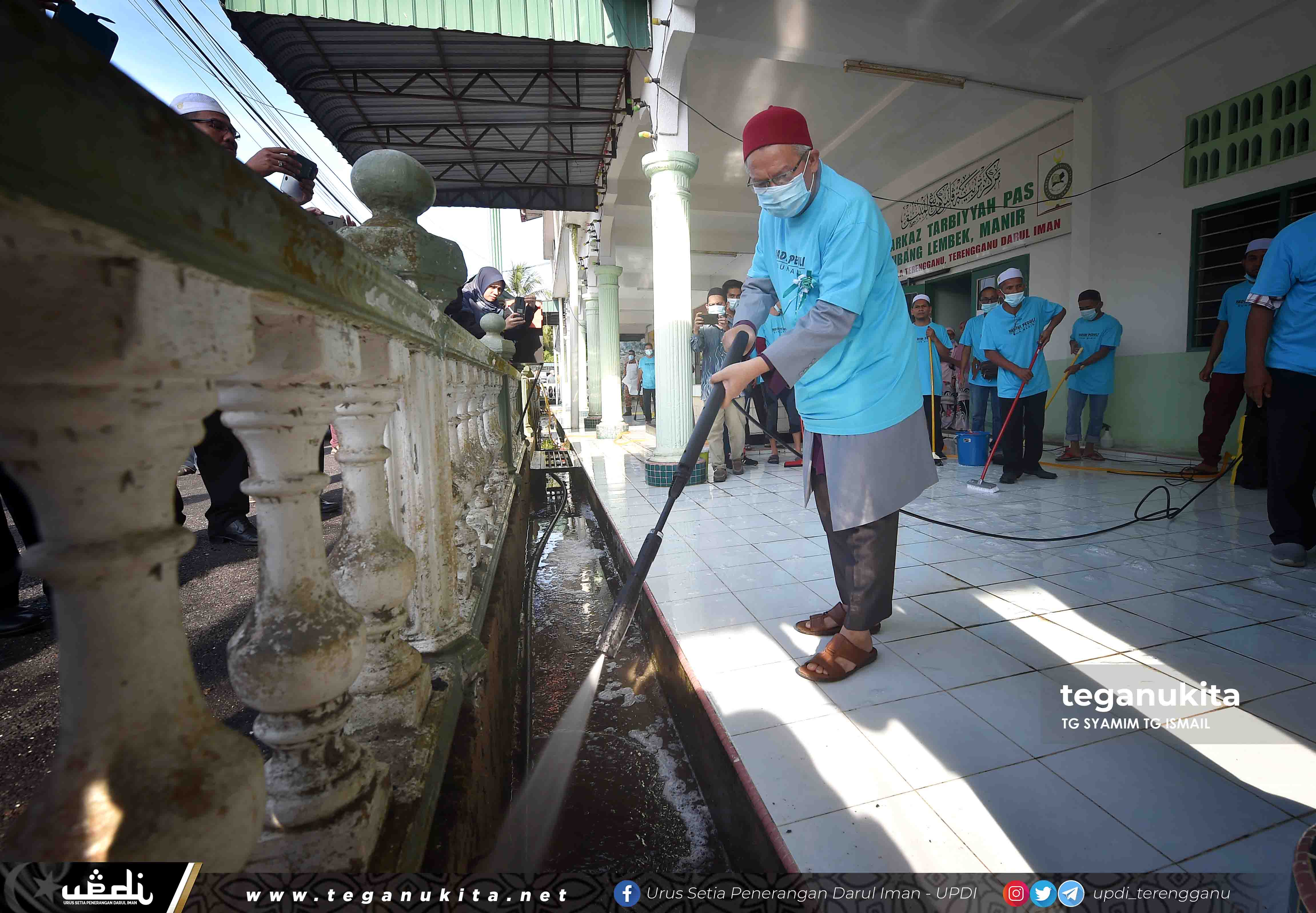 program Yayasan Dakwah Islamiah Malaysia (YADIM) Peduli : Cuci-cuci dan Musa'adah Pasca COVID-19 Terengganu di KUDQI, Kubang Lembik, Manir.