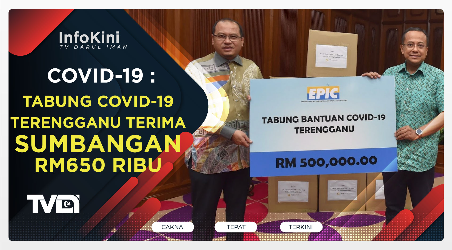 COVID-19: Tabung Covid-19 Terengganu Terima Sumbangan RM650 Ribu