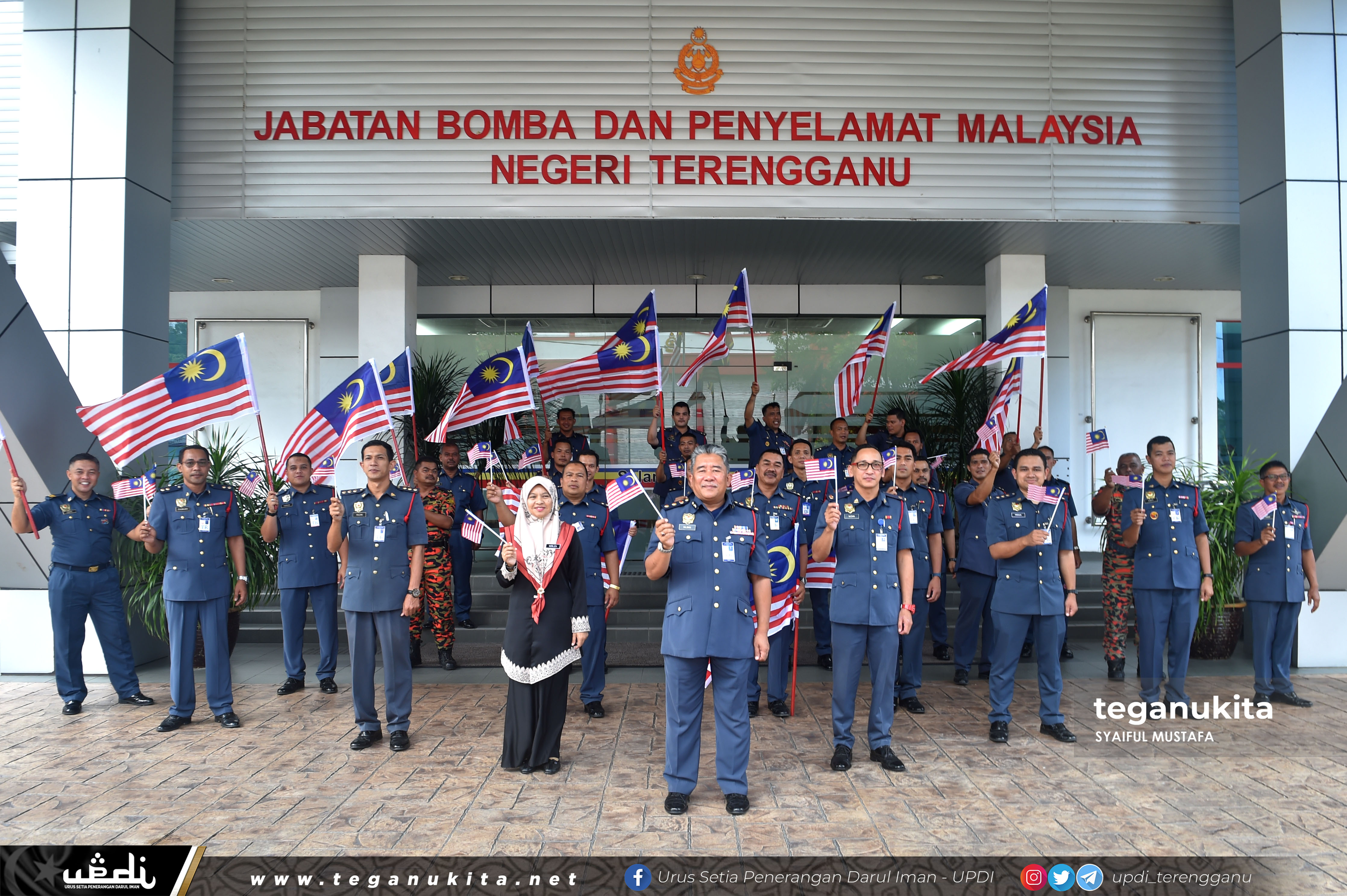 Pelancaran Mengibarkan Jalur Gemilang di Jabatan Bomba dan Penyelamat Malaysia Negeri Terengganu