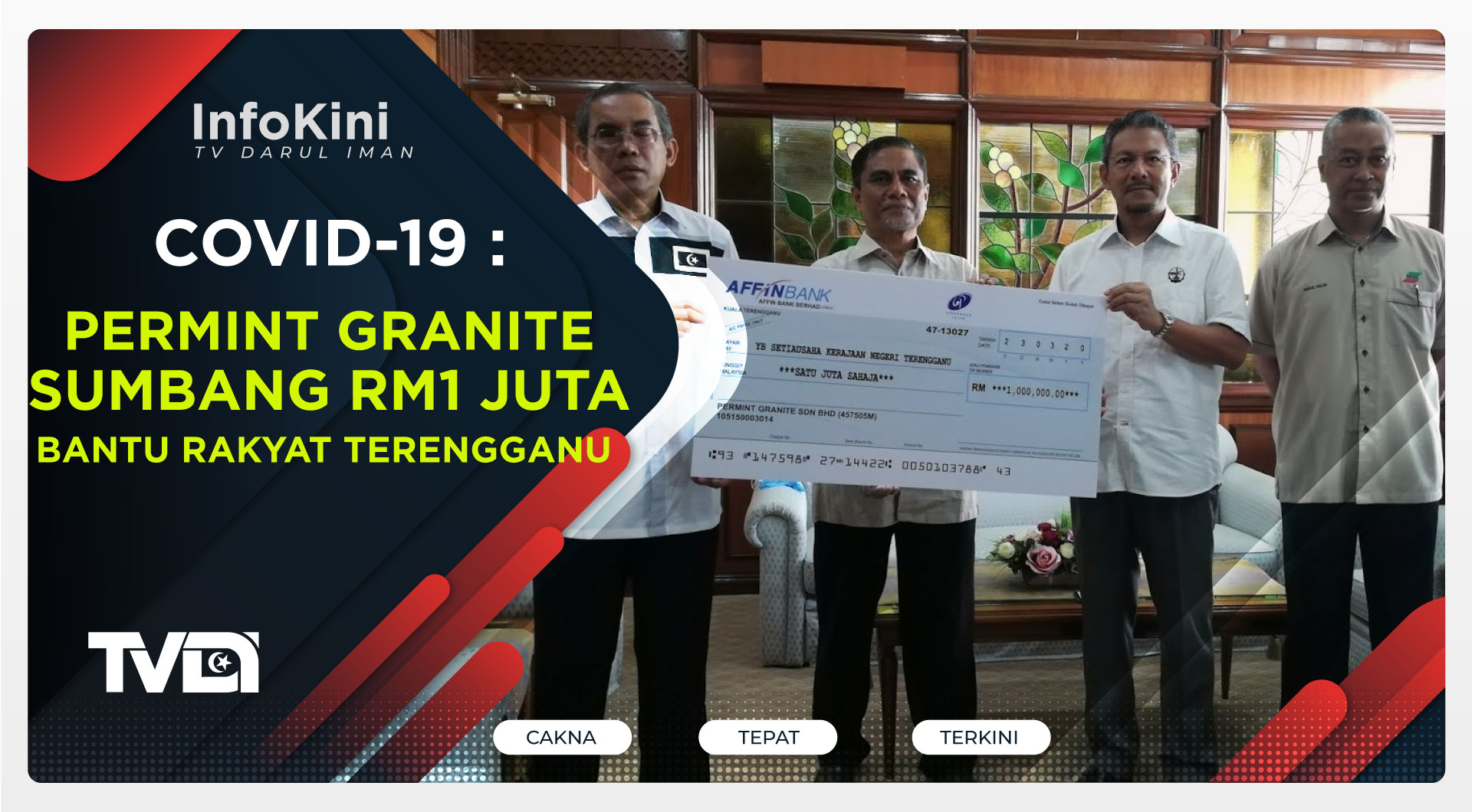 COVID-19: Permint Granite Sumbang RM1 juta Bantu Rakyat Terengganu