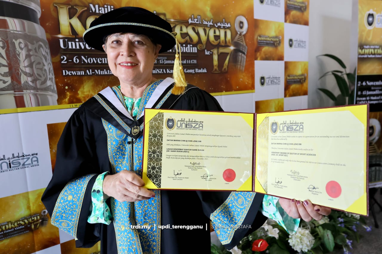 Bekas Ratu Pecut Negara Terima Ijazah Doktor Kehormat Sains Sukan UniSZA