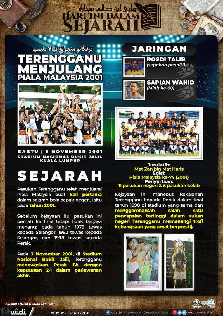 Terengganu Menjulang Piala Malaysia 2001