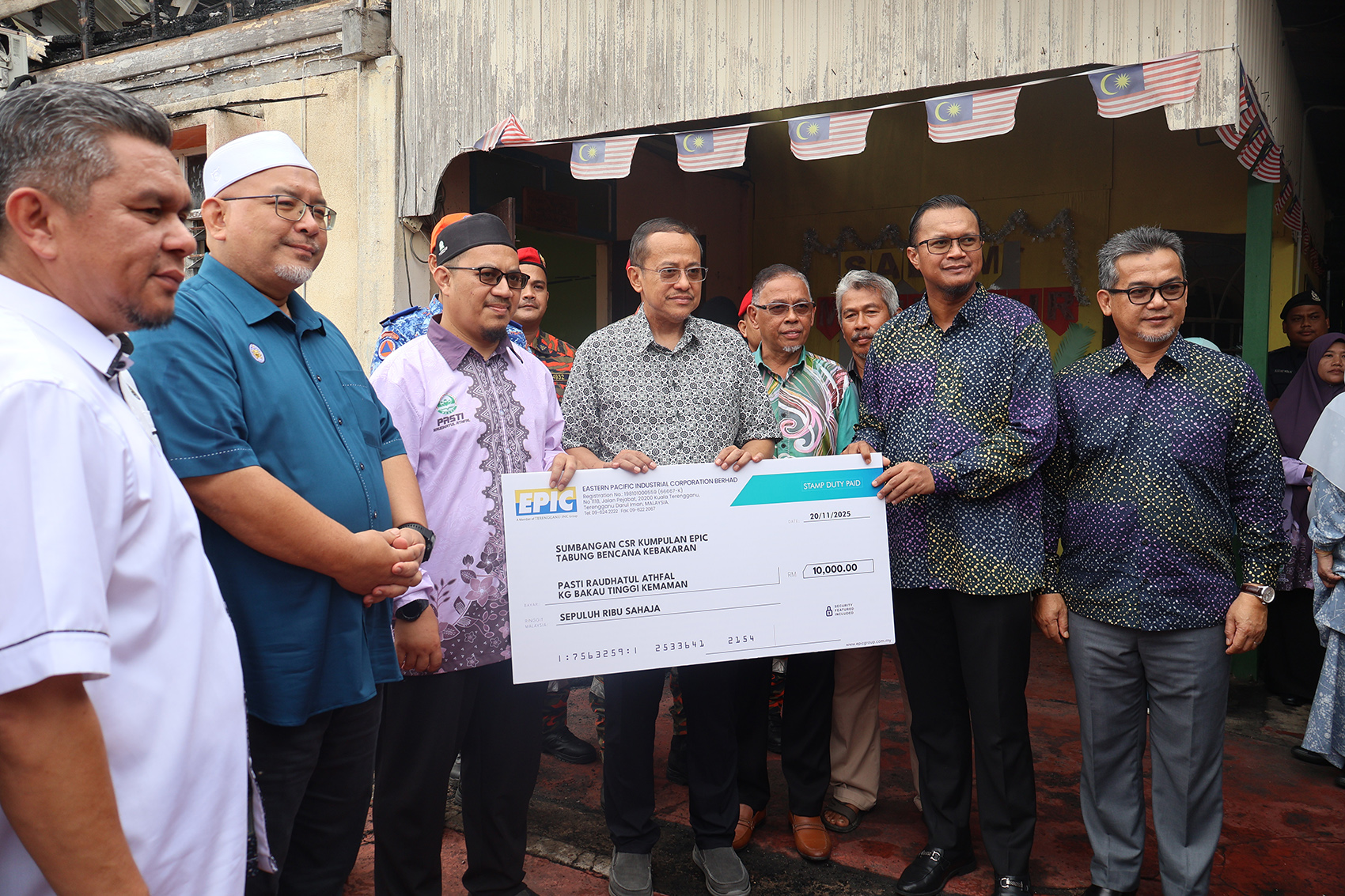 PASTI Terbakar: EPIC Berhad, MB Salur Bantuan Segera