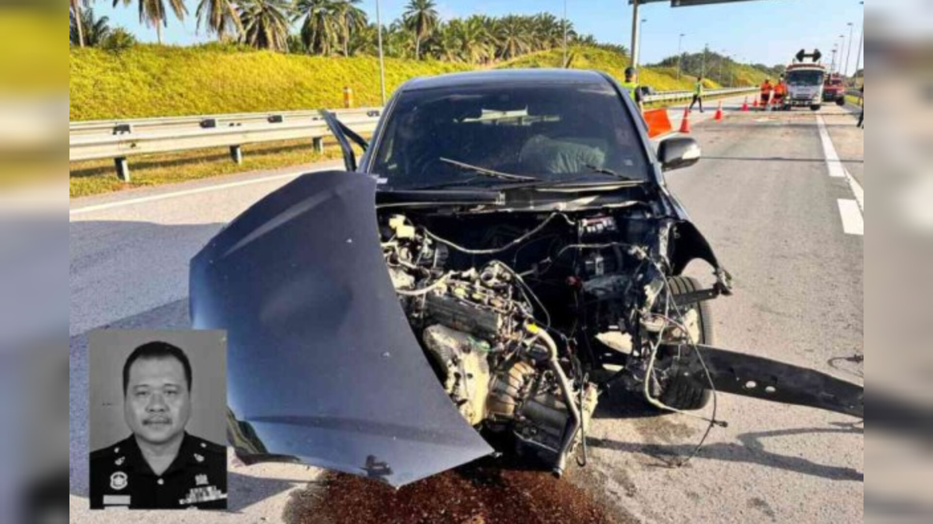 Anggota Polis Marin Tercampak Keluar Kenderaan, Disahkan Maut di Tol Kijal