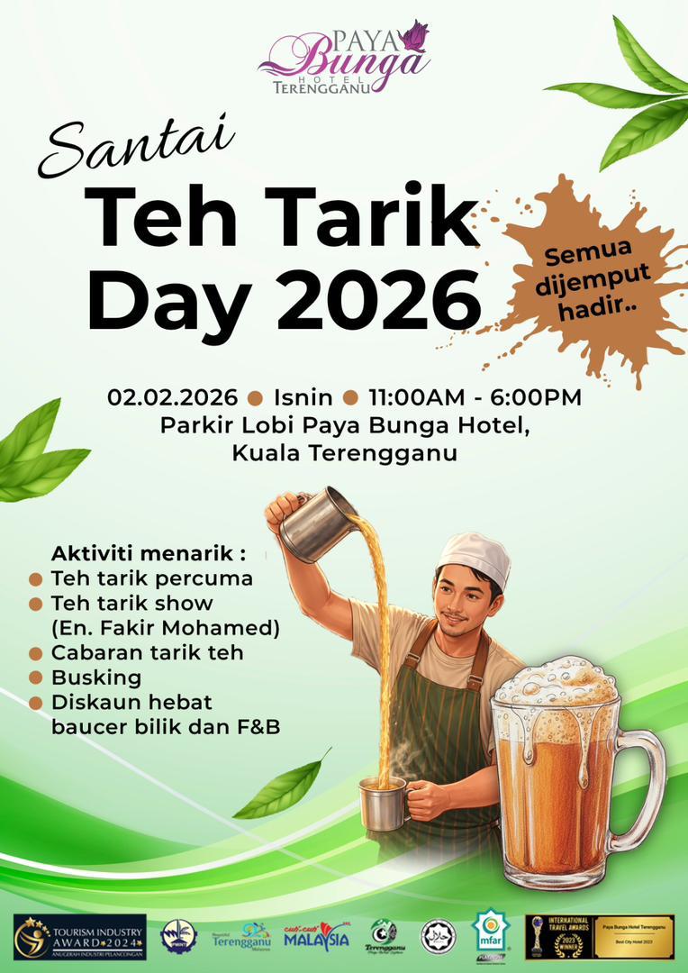  1,000 Teh Tarik Percuma di Paya Bunga Hotel 