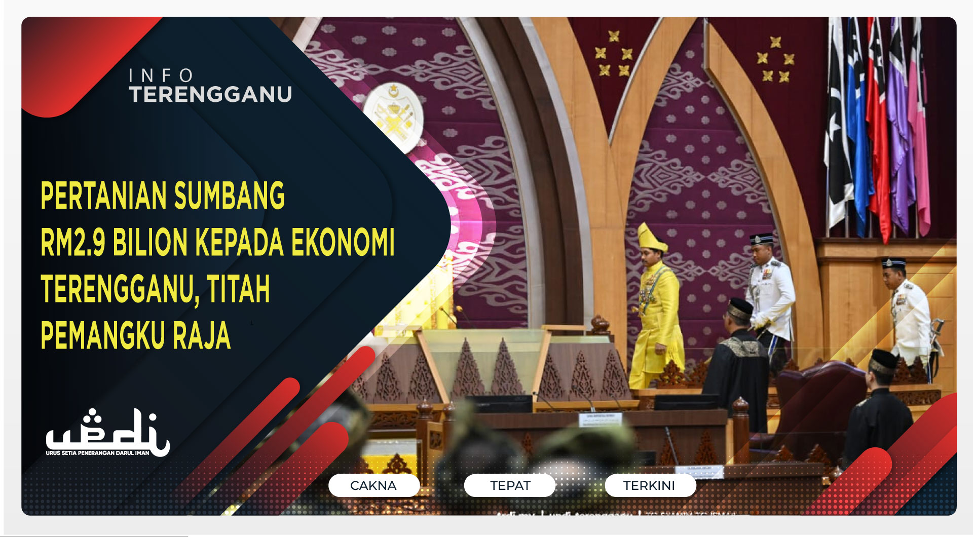 Pertanian Sumbang RM2.9 bilion kepada ekonomi Terengganu, titah Pemangku Raja