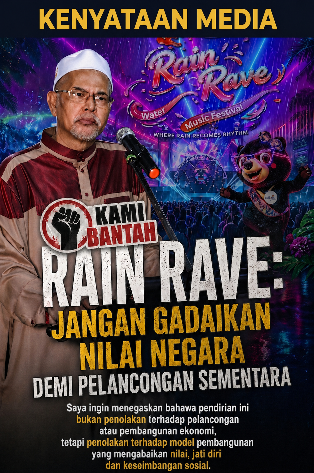Kerajaan Perlu Batalkan Festival Rain Rave Water Music Festival Demi Jaga Nilai Masyarakat