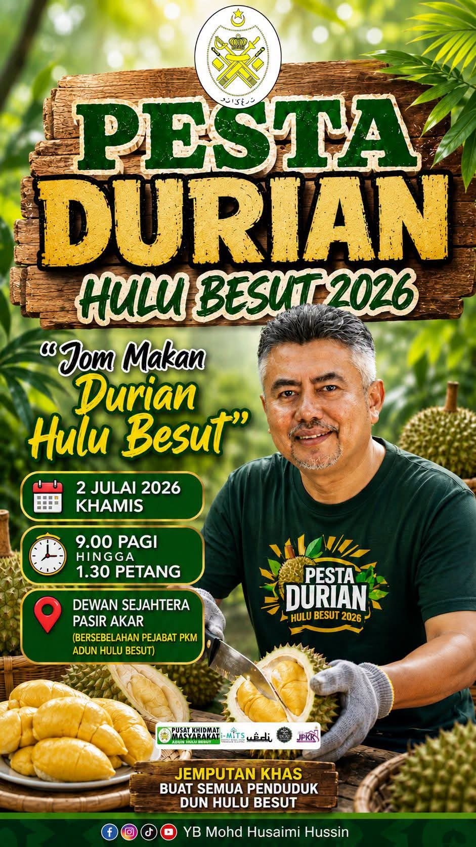 Durian Kampung Hulu Besut Diangkat Sebagai Produk Premium Melalui Pertandingan