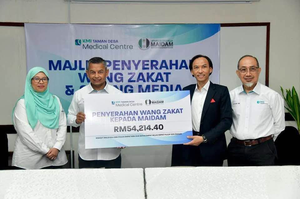 Rekod Terbesar Sejak 1997: KMI Taman Desa Serah Zakat Perniagaan RM54,214.40 Kepada MAIDAM