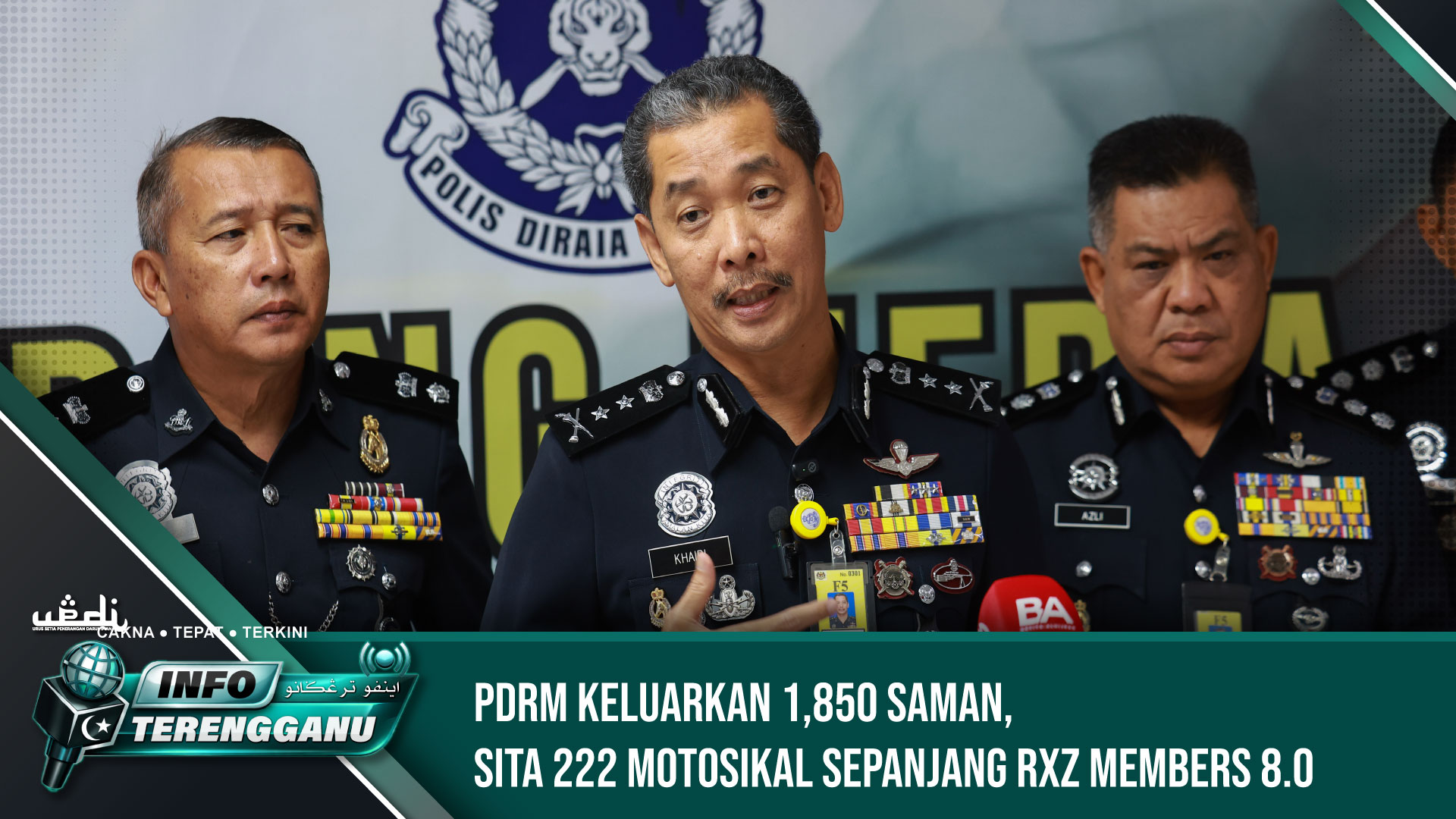 PDRM Keluarkan 1,850 Saman, Sita 222 Motosikal Sepanjang RXZ Members 8.0