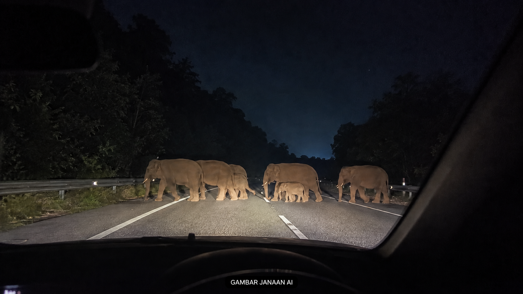 MPV Rempuh Gajah di LPT2, PERHILITAN Guna Dron Kesan Kawanan