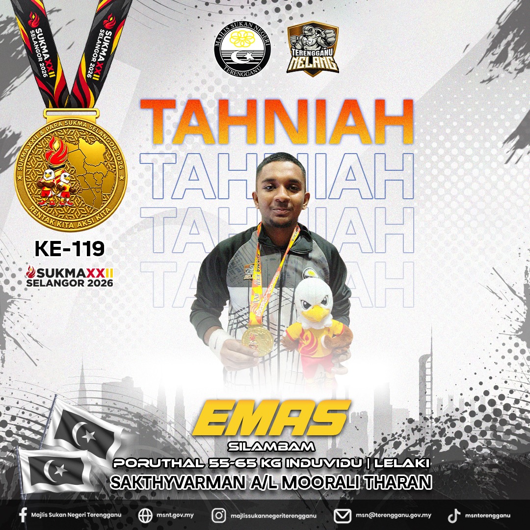 SUKMA 2026: Sakthyvarman Dedikasi Pingat Emas Untuk Bapa