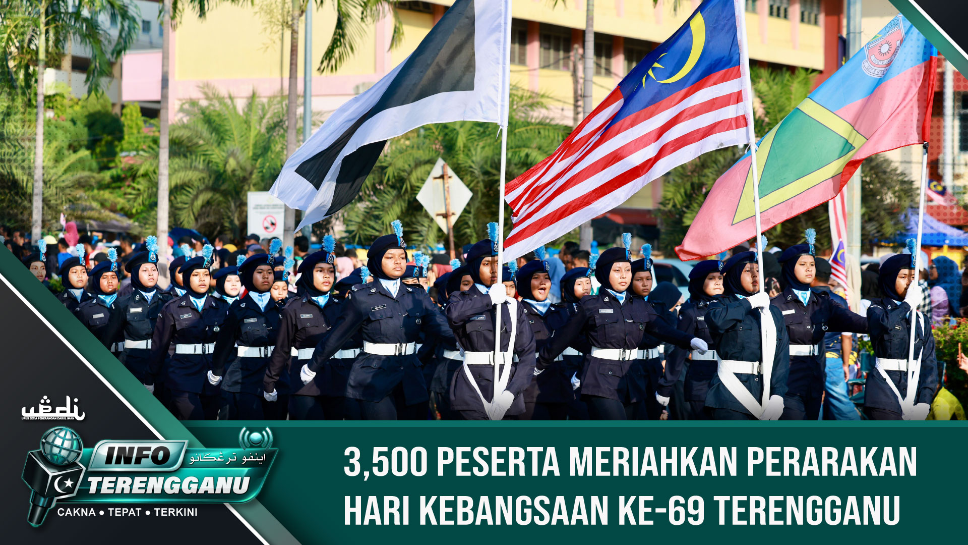 3,500 Peserta Meriahkan Perarakan Hari Kebangsaan Ke-69 Terengganu