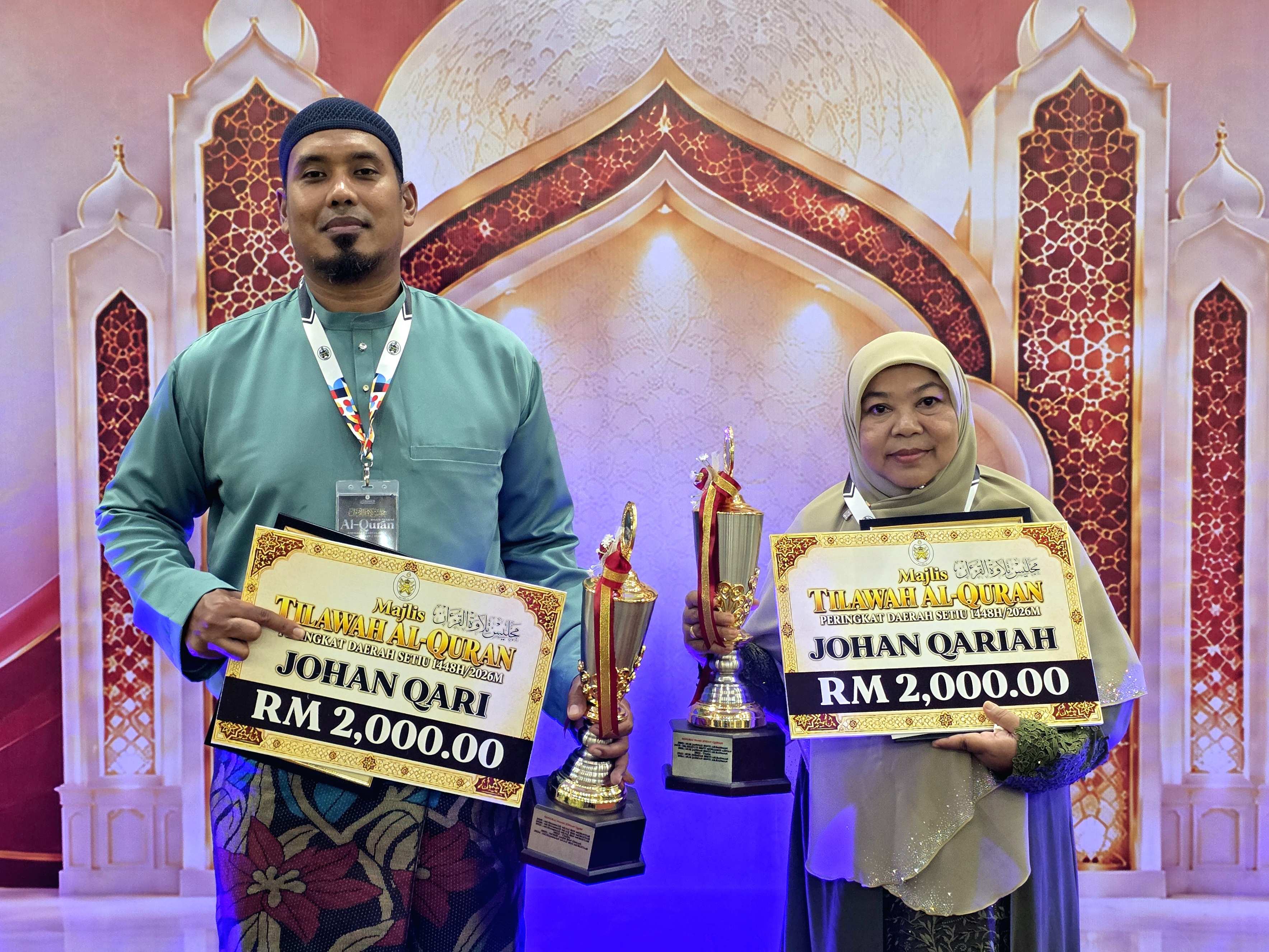 Zulkifly, Rozilah juara Tilawah Al-Quran Daerah Setiu 2026