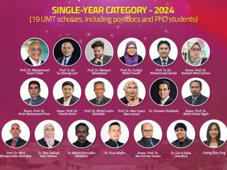 26 Pensyarah UMT Disenarai Saintis Terbaik Dunia