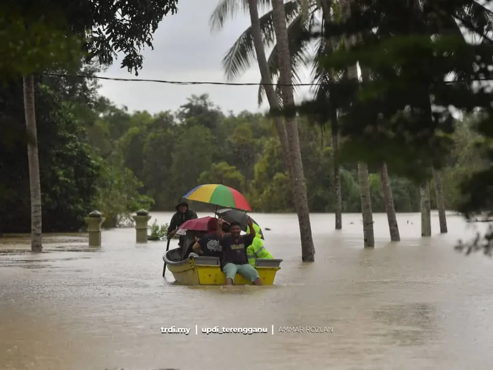 Hujan Berterusan, Beberapa Daerah Terengganu Dalam Amaran Bahaya