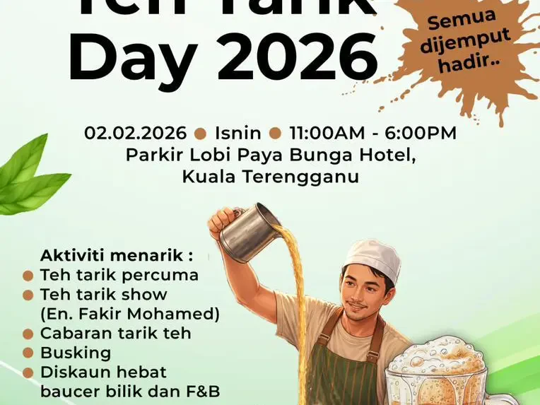  1,000 Teh Tarik Percuma di Paya Bunga Hotel 