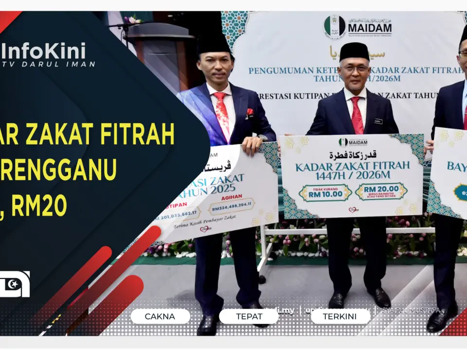 Kadar Zakat Fitrah di Terengganu RM10, RM20