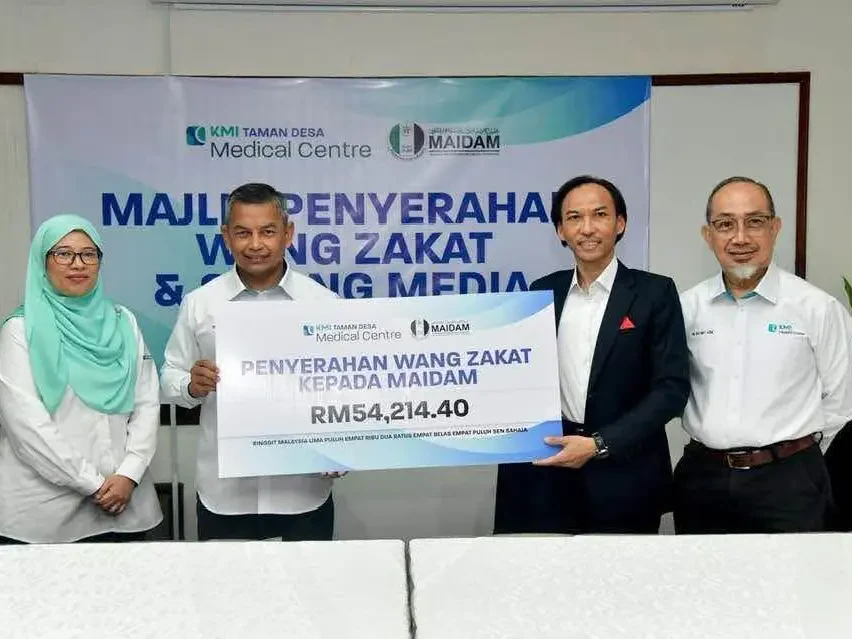 Rekod Terbesar Sejak 1997: KMI Taman Desa Serah Zakat Perniagaan RM54,214.40 Kepada MAIDAM