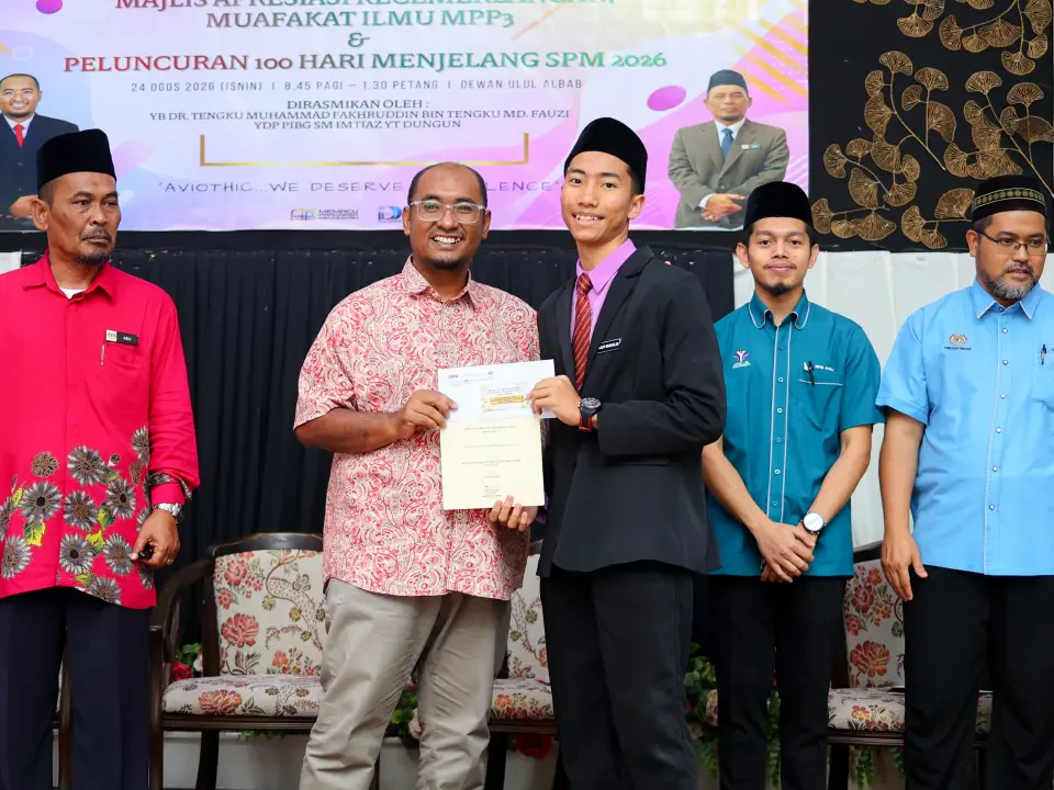 Insentif RM2,000 Menanti Pelajar Imtiaz Dungun Raih 12A+ 