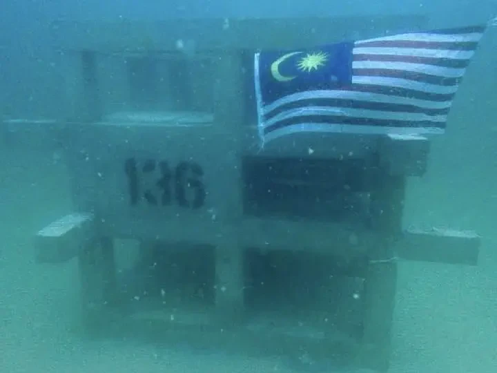 Jalur Gemilang Megah Di Dasar Laut,Terengganu Labuh Tukun Ke-136 Di Kuala Nerus 