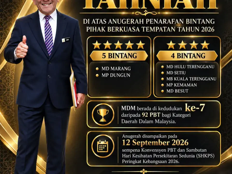 Majlis Daerah Marang Catat Kedudukan Tujuh Terbaik